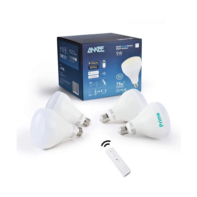 Ankee 9W Wifi Smart Led Bulb – E26 Base, Dimmable Warm White (3000K), No Hub Needed, Alexa & Google Compatible 1