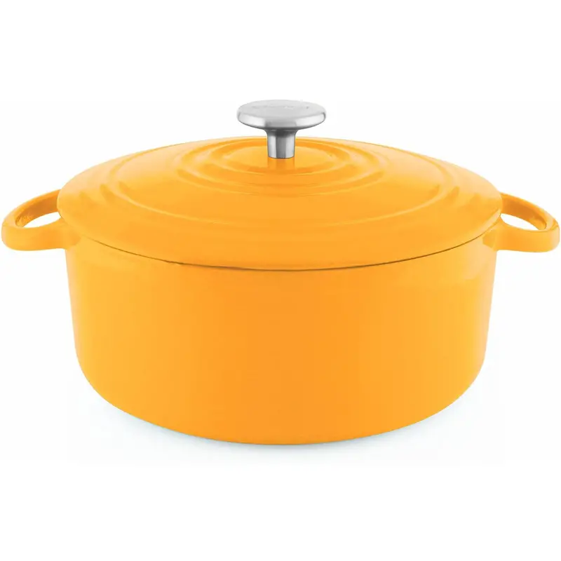 Chantal Marigold 5-Quart Round Cast Iron Dutch Oven 1