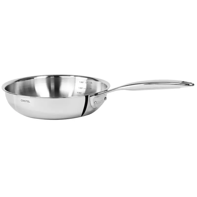 Cristel Castel’Pro Stainless Steel Chef’S Pan – 9.5-Inch, Fixed Handle 1