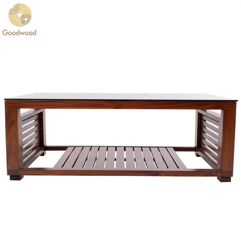 Goodwood 12Lc003 Wooden Teapoy – Compact Living Room Table 1