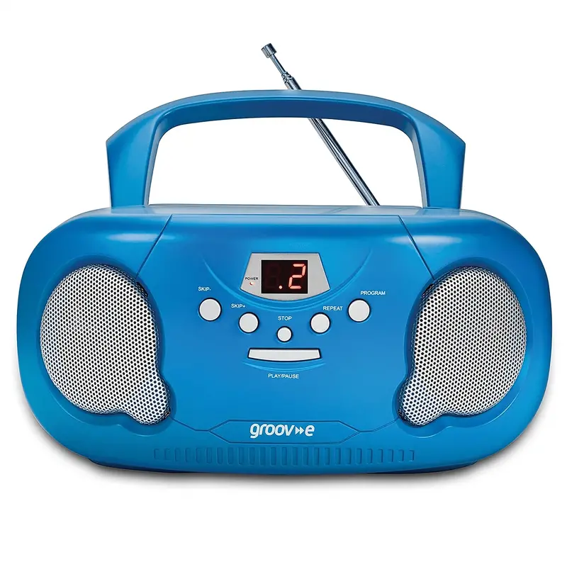 Groov-E Gvps733Be Portable Cd Player With Fm Radio & Rechargeable Battery – Sky Blue 1