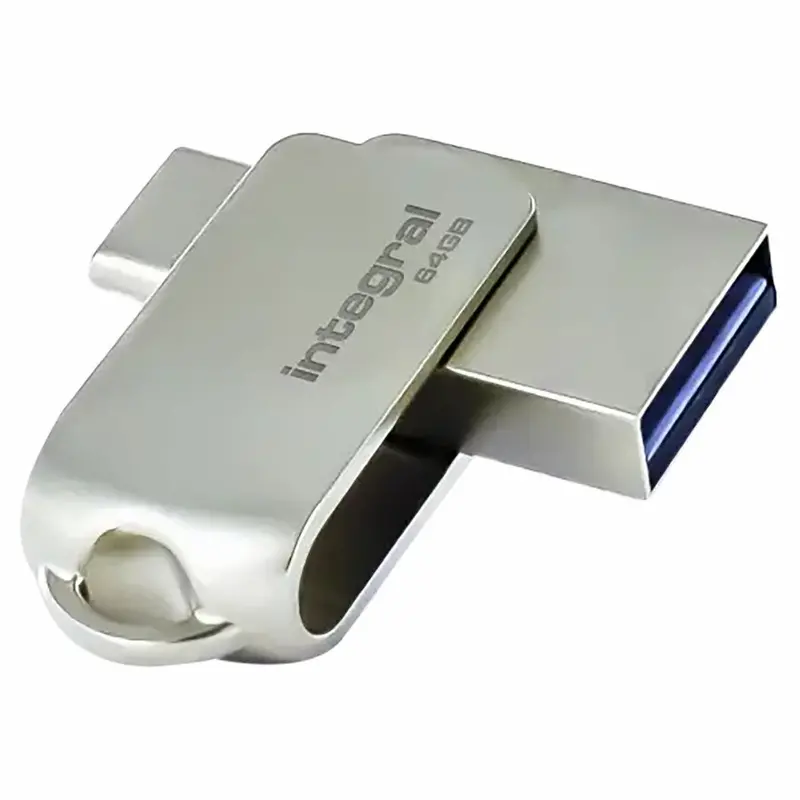 Integral 360-C Dual Usb 64Gb Flash Drive – Rotating Dual-Port Portable Storage | Infd64Gb360Cdl3.0 1