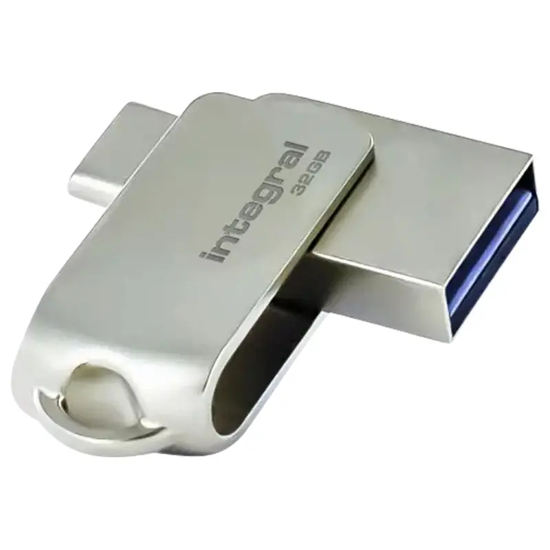 Integral Infd32Gb360Cdl3.0 Dual Usb 3.0 Flash Drive Set – 2×32Gb, Rotating Design 1