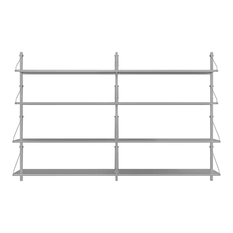 Modular Wall Shelf Unit With Double-Sized Compartment 1