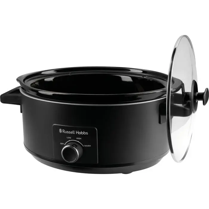 Russell Hobbs Slow Cooker – 7L Capacity, Programmable Timer, Black Exterior | 27720 1